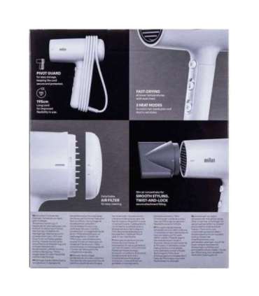 Braun HD 2.1 wit hair dryer 2100 W White