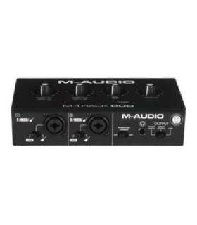 M-AUDIO M-Track Duo USB Audio interface Crystal preamplifier 16 bit 48 kHz Black