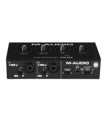 M-AUDIO M-Track Duo USB Audio interface Crystal preamplifier 16 bit 48 kHz Black