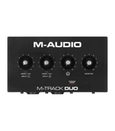 M-AUDIO M-Track Duo USB Audio interface Crystal preamplifier 16 bit 48 kHz Black