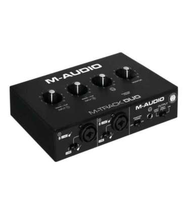M-AUDIO M-Track Duo USB Audio interface Crystal preamplifier 16 bit 48 kHz Black