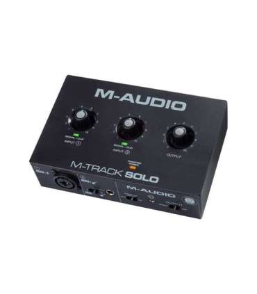 M-AUDIO M-Track Solo USB Audio interface Crystal preamplifier 16 bit 48 kHz Black