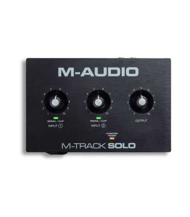 M-AUDIO M-Track Solo USB Audio interface Crystal preamplifier 16 bit 48 kHz Black