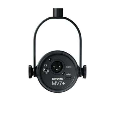 Shure MV7+-K - Lecture/vocal microphone with XLR/USB-C connector, black