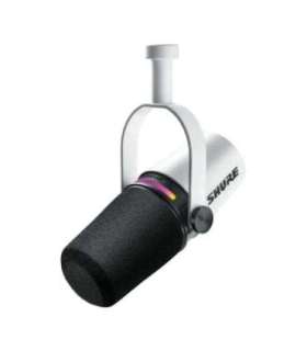 Shure MV7+-W - lectern/vocal microphone with XLR/USB-C connector, white