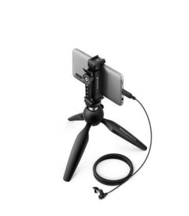 Sennheiser XS LAV USB-C Mobile Kit - lavalier microphone with USB-C connector, with tripod and Manfrotto smartphone