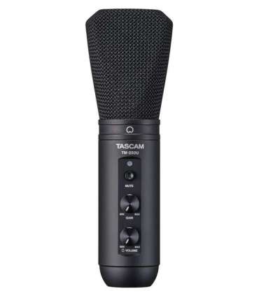 Tascam TM-250U - condenser microphone for personal broadcasting and online communication, black