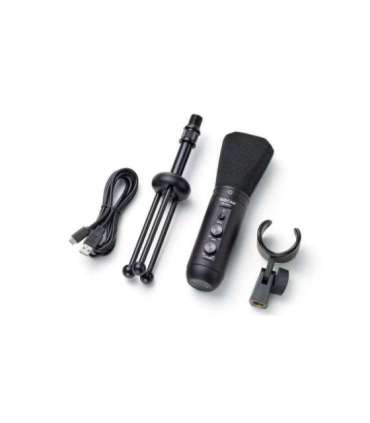 Tascam TM-250U - condenser microphone for personal broadcasting and online communication, black