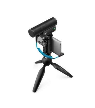 Sennheiser MKE 400 Mobile Kit - condenser, supercardioid microphone with low-pass filter with Manfrotto tripod