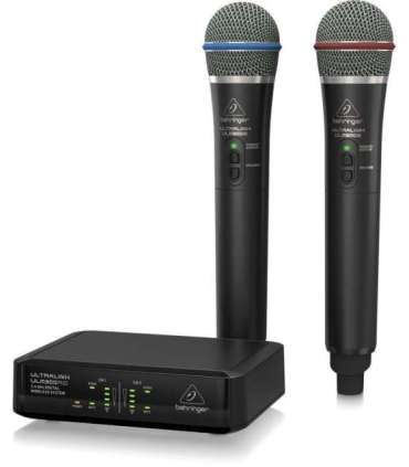 Behringer ULM302MIC - 2.4 GHz Digital Wireless System with 2 Handheld Microphones and Receiver
