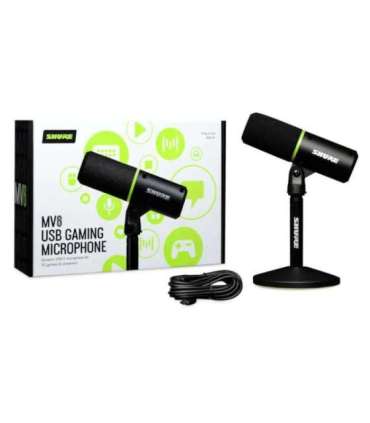 Shure MV6 - USB-C cardioid dynamic microphone for gamers and streamers