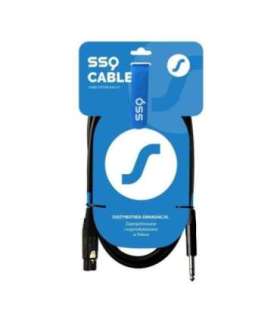SSQ XLRJS1 - XLR male - Jack stereo 6,3 mm cable , 1 m