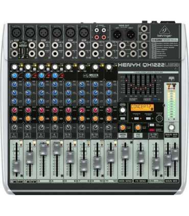 Behringer QX1222USB audio mixer 16 channels