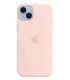Apple Original Silicone Case with MagSafe for iPhone 14 Plus in Chalk Pink