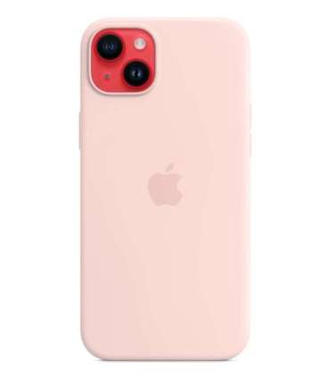 Apple Original Silicone Case with MagSafe for iPhone 14 Plus in Chalk Pink