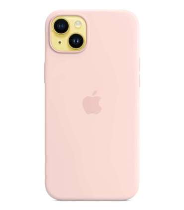Apple Original Silicone Case with MagSafe for iPhone 14 Plus in Chalk Pink
