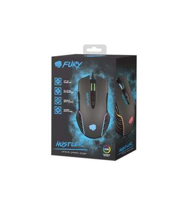 FURY Hustler mouse Gaming Ambidextrous USB Type-A Optical 6400 DPI
