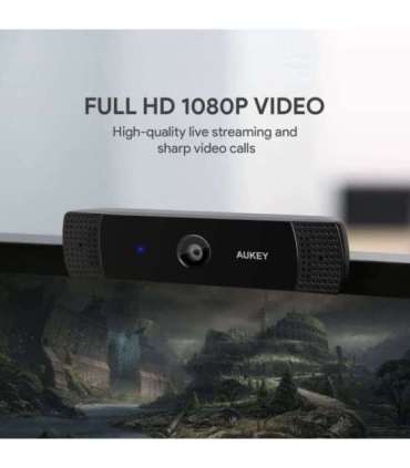 AUKEY PC-LM1E webcam 2 MP 1920 x 1080 pixels USB Black