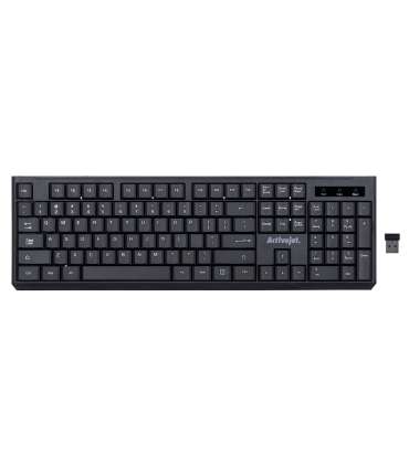 Activejet K-3911W Keyboard wireless black with 1x 1.5V AAA battery