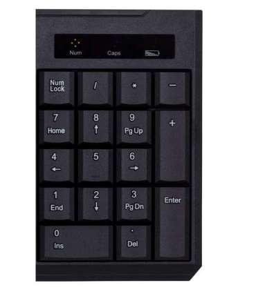 Activejet K-3911W Keyboard wireless black with 1x 1.5V AAA battery