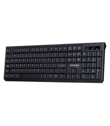 Activejet K-3911W Keyboard wireless black with 1x 1.5V AAA battery