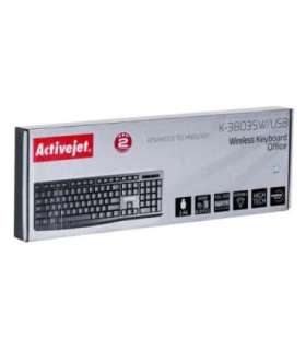 Activejet K-3803SW Keyboard wireless battery powered by 1x 1.5V AAA black
