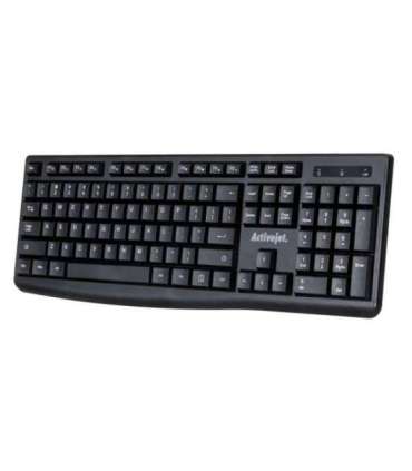 Activejet K-3803SW Keyboard wireless battery powered by 1x 1.5V AAA black