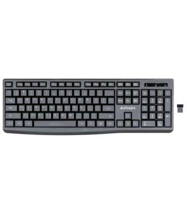 Activejet K-3803SW Keyboard wireless battery powered by 1x 1.5V AAA black