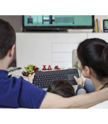 Logitech K400 Plus keyboard RF Wireless Dutch Black