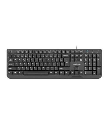NATEC KEYBOARD TROUT SLIM USB, CZ/SK LAYOUT, BLACK