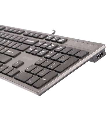 A4Tech KV-300H keyboard USB QWERTY Black, Grey