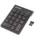 Manhattan Numeric Keypad, Wireless (2.4GHz), USB-A Micro Receiver, 18 Full Size Keys, Black, Membrane Key Switches, Auto