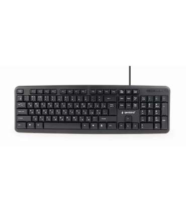 Gembird KB-U-103-RU keyboard Office USB QWERTY English, Russian Black