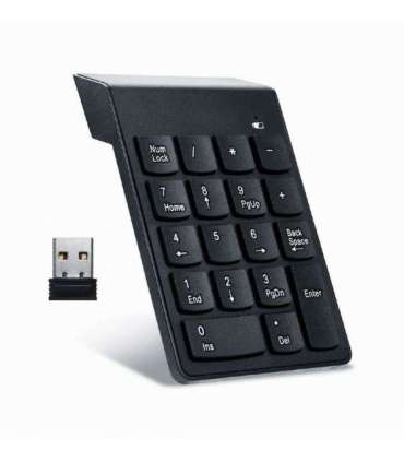 Gembird KPD-W-02 numeric keypad Notebook/PC Bluetooth Black
