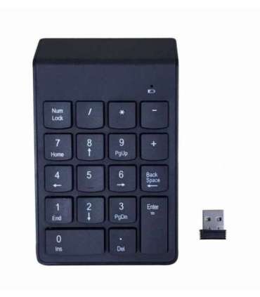 Gembird KPD-W-02 numeric keypad Notebook/PC Bluetooth Black
