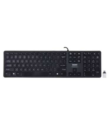 Keyboard Port Designs 900754-US Executive US USB QWERTY Black