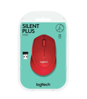 Mouse Logitech M330 Silent Plus Red