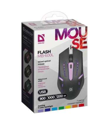MOUSE DEFENDER FLASH MB-600L OPTIC LED 1200dpi 4P