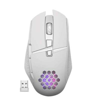 MOUSE DEFENDER GM-514 GLORY OPTIC RF RGB 3200dpi 7P WHITE