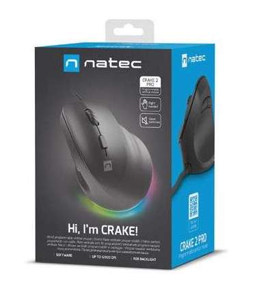 NATEC Crake 2 Pro mouse Universal Right-hand USB Type-A Optical 12800 DPI