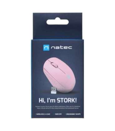 NATEC STORK mouse Home Ambidextrous RF Wireless + USB Type-A Optical 1600 DPI