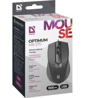 Defender Optimum MB-270 mouse Office Right-hand USB Type-A Optical 1000 DPI