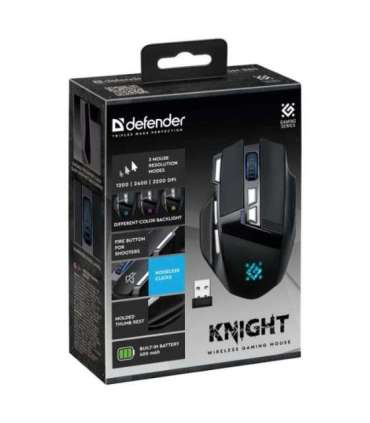 MOUSE DEFENDER GM-885 KNIGHT RF WIRELESS 3200dpi 8P BLACK