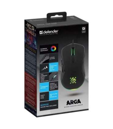MOUSE DEFENDER GM-049 ARGA OPTIC 3600dpi 6P BLACK