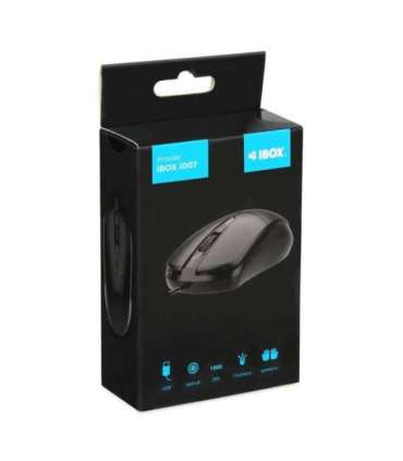 iBOX i007 wired optical mouse, black