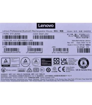 Lenovo 4Y51J62544 mouse Right-hand Bluetooth Optical 2400 DPI