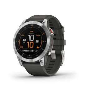 Garmin epix 3.3 cm (1.3") AMOLED 47 mm Digital 416 x 416 pixels Touchscreen Silver Wi-Fi GPS (satellite)