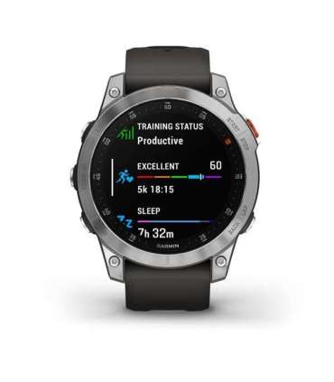 Garmin epix 3.3 cm (1.3") AMOLED 47 mm Digital 416 x 416 pixels Touchscreen Silver Wi-Fi GPS (satellite)