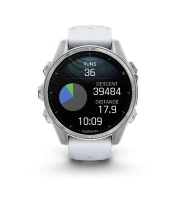 Garmin Fenix 8 3.3 cm (1.3") AMOLED 43 mm Digital 416 x 416 pixels Touchscreen Silver Wi-Fi GPS (satellite)