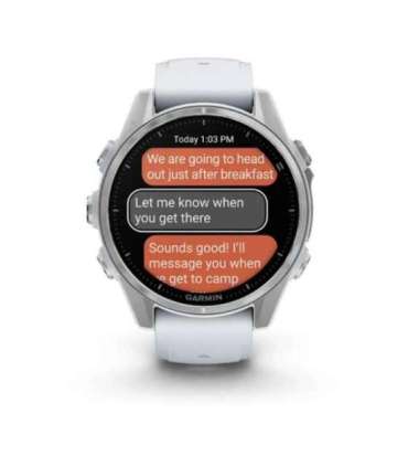 Garmin Fenix 8 3.3 cm (1.3") AMOLED 43 mm Digital 416 x 416 pixels Touchscreen Silver Wi-Fi GPS (satellite)